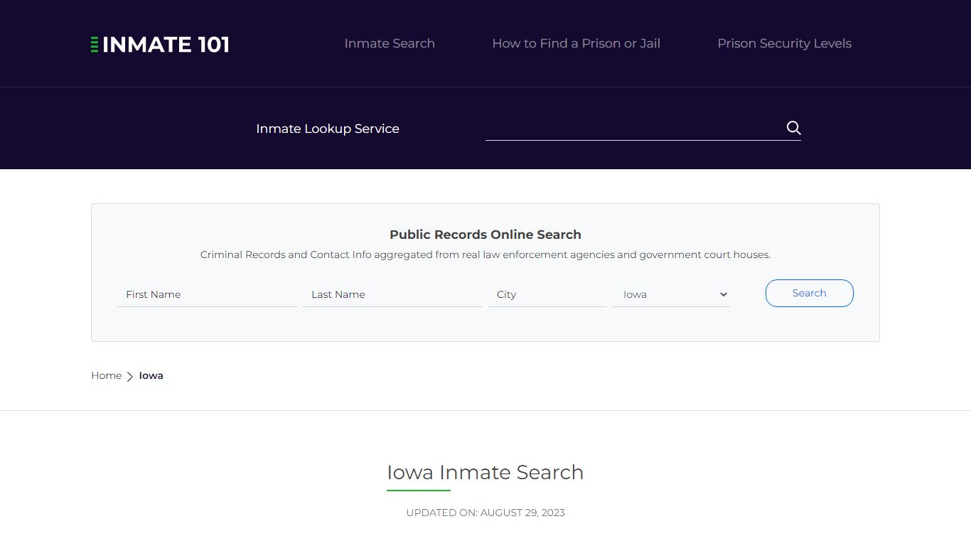Iowa Inmate Search – Iowa Department of Corrections Offender Lookup
